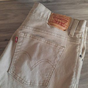 Levi Strauss 550 Women's 14M Relaxed Boot Cut Tan Jeans